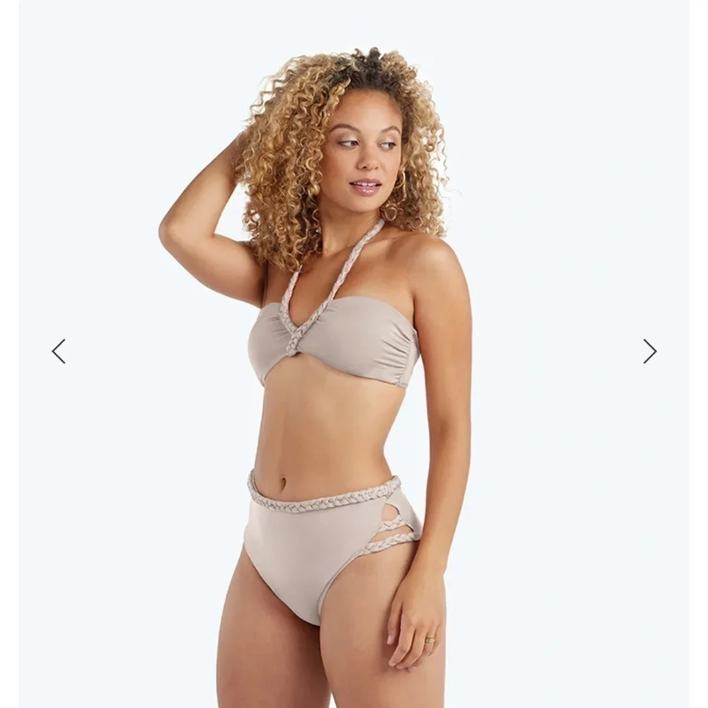 Summersalt The Braided High Leg High Rise Bikini Bottom Size 6 NEW!